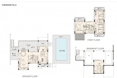 Villa floor plan «3BR-21», 3 bedrooms in Agnades Village