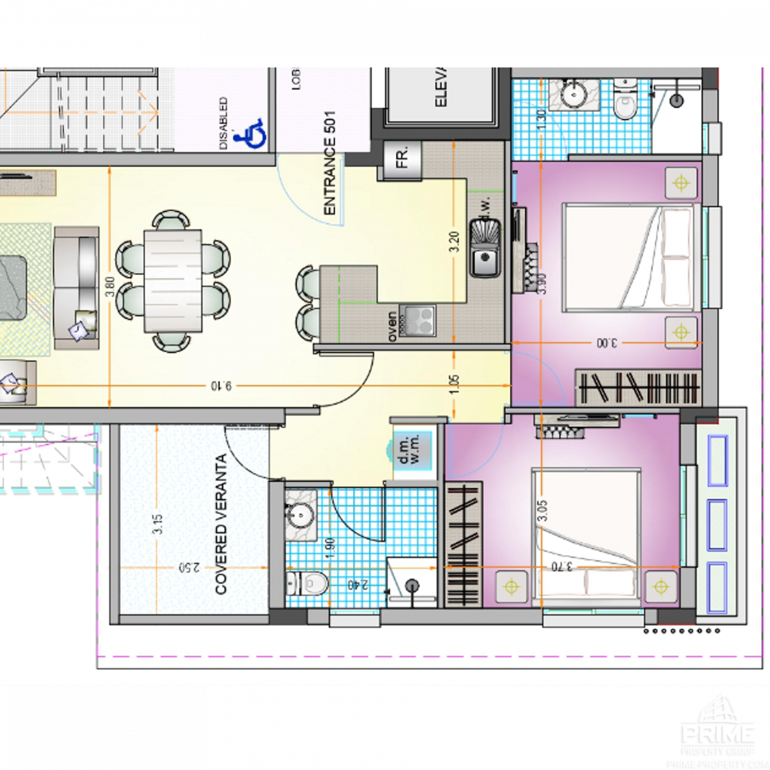 2 bedrooms Penthouse in Larnaca, Larnaka, Cyprus No. 26747