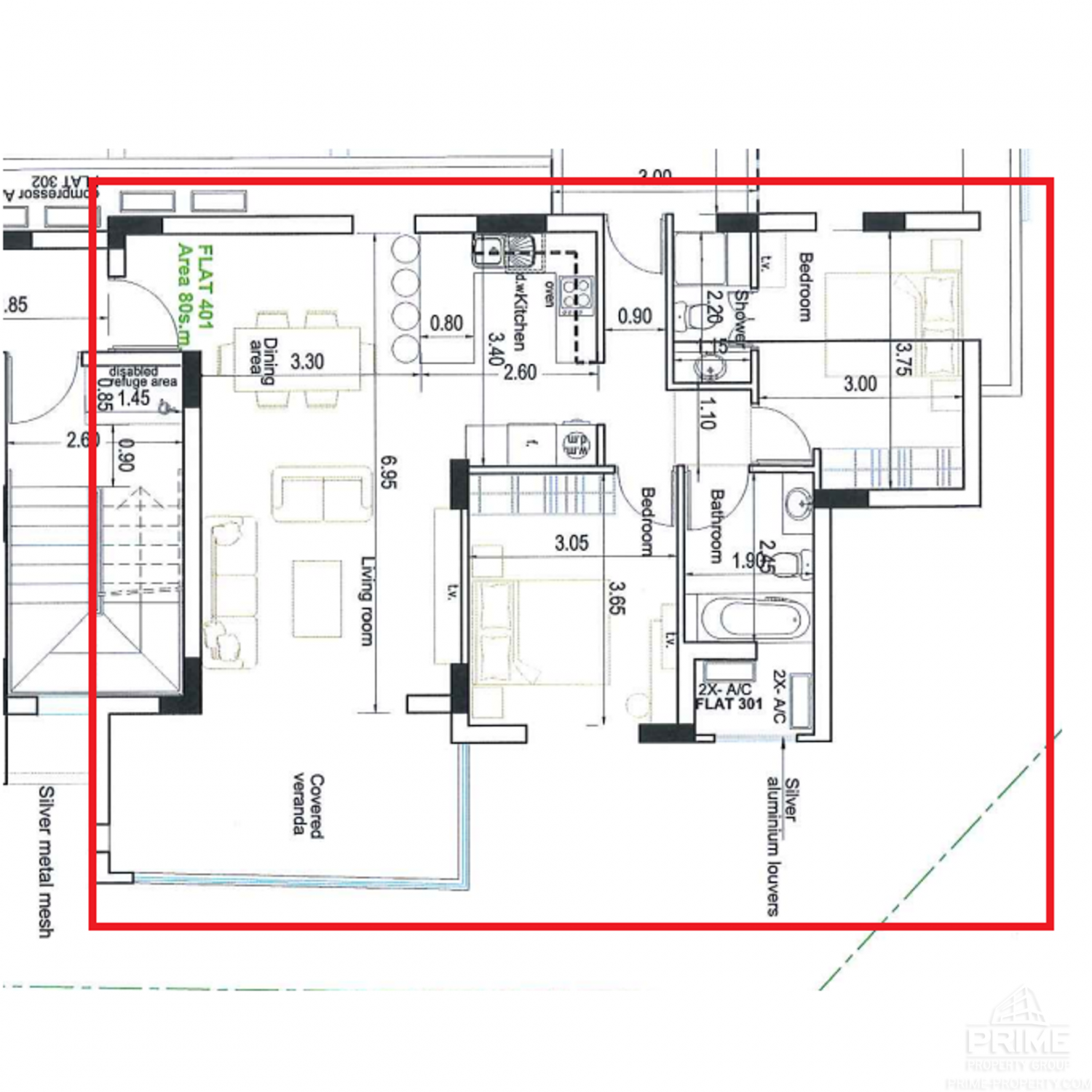 2 bedrooms Penthouse in Larnaca, Larnaka, Cyprus No. 26748