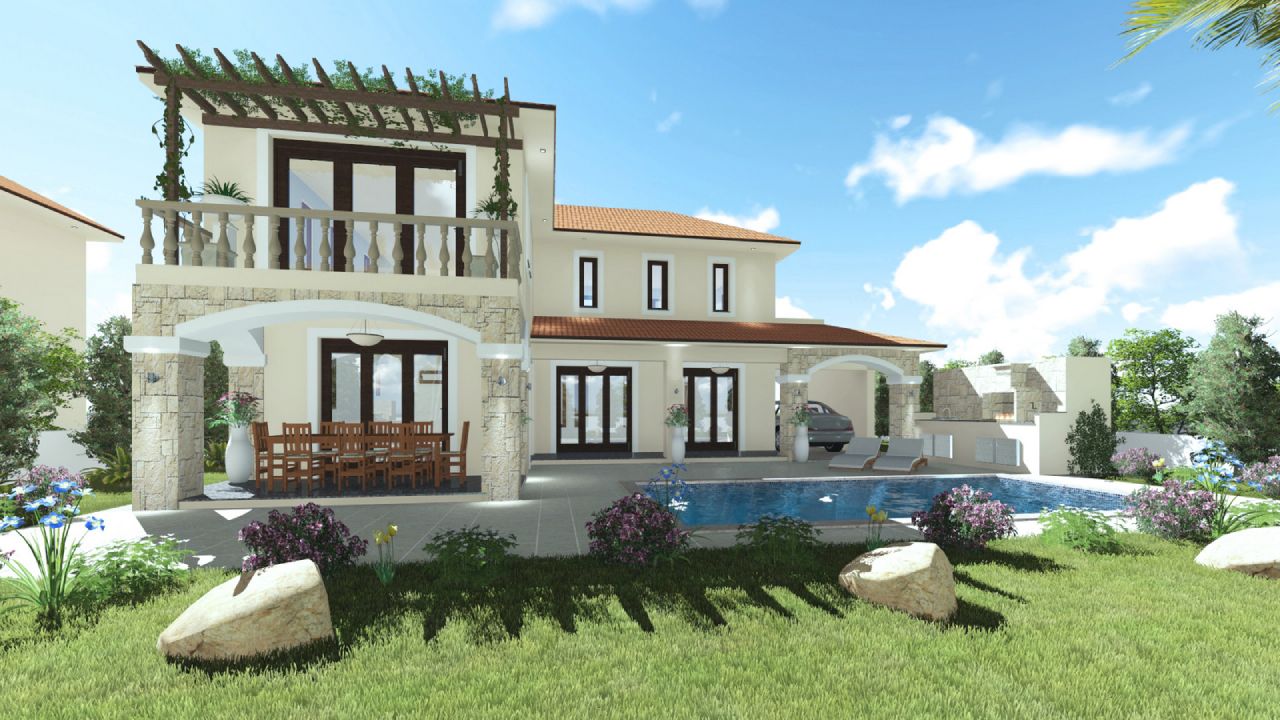 Вилла с 3 спальнями в Калавасос, Ларнака, Кипр № 35645