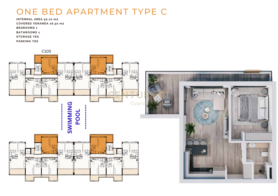 2 bedrooms Apartment in Zakaki, Limassol, Cyprus No. 54232