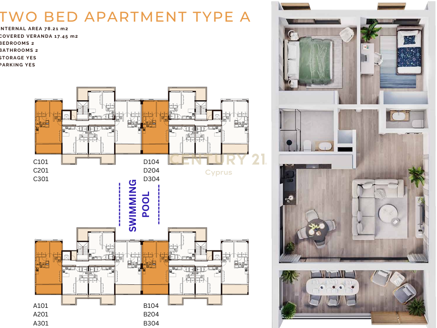 2 bedrooms Apartment in Zakaki, Limassol, Cyprus No. 54232