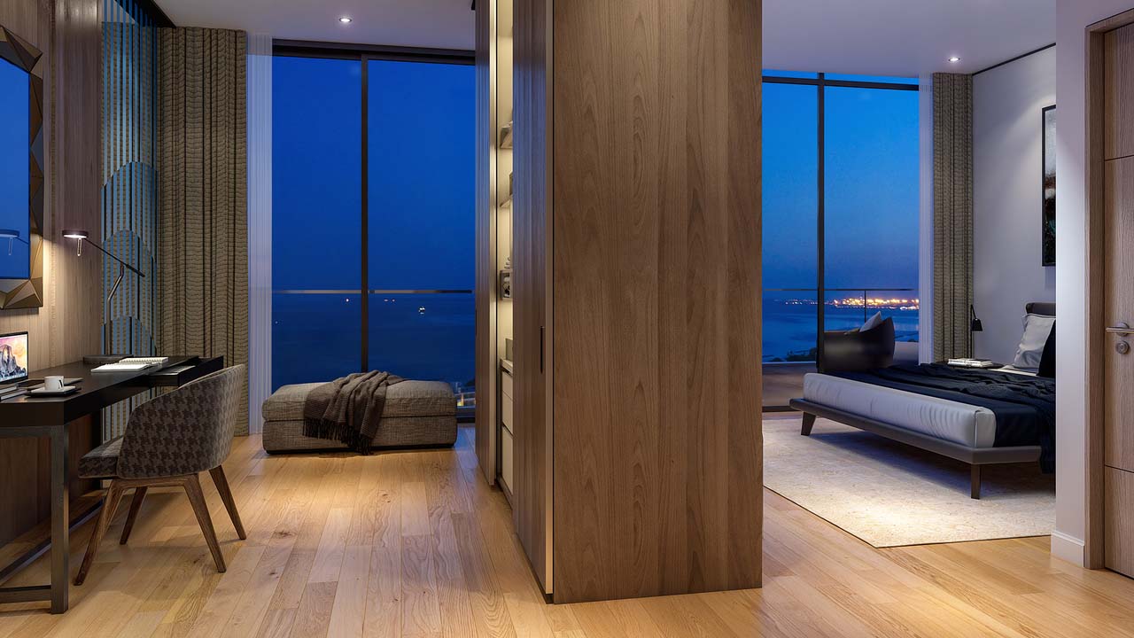 Квартира с 1 спальней в Dream Tower, Лимассол, Лимасол, Кипр № 23651