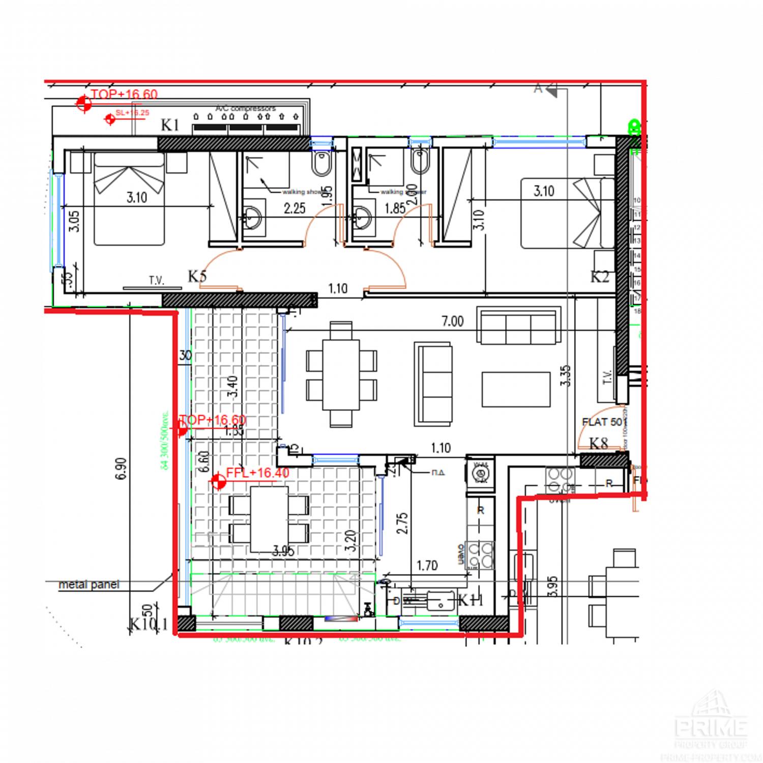 2 chambres Penthouse à Larnaca, Larnaka, Chypre No. 26884