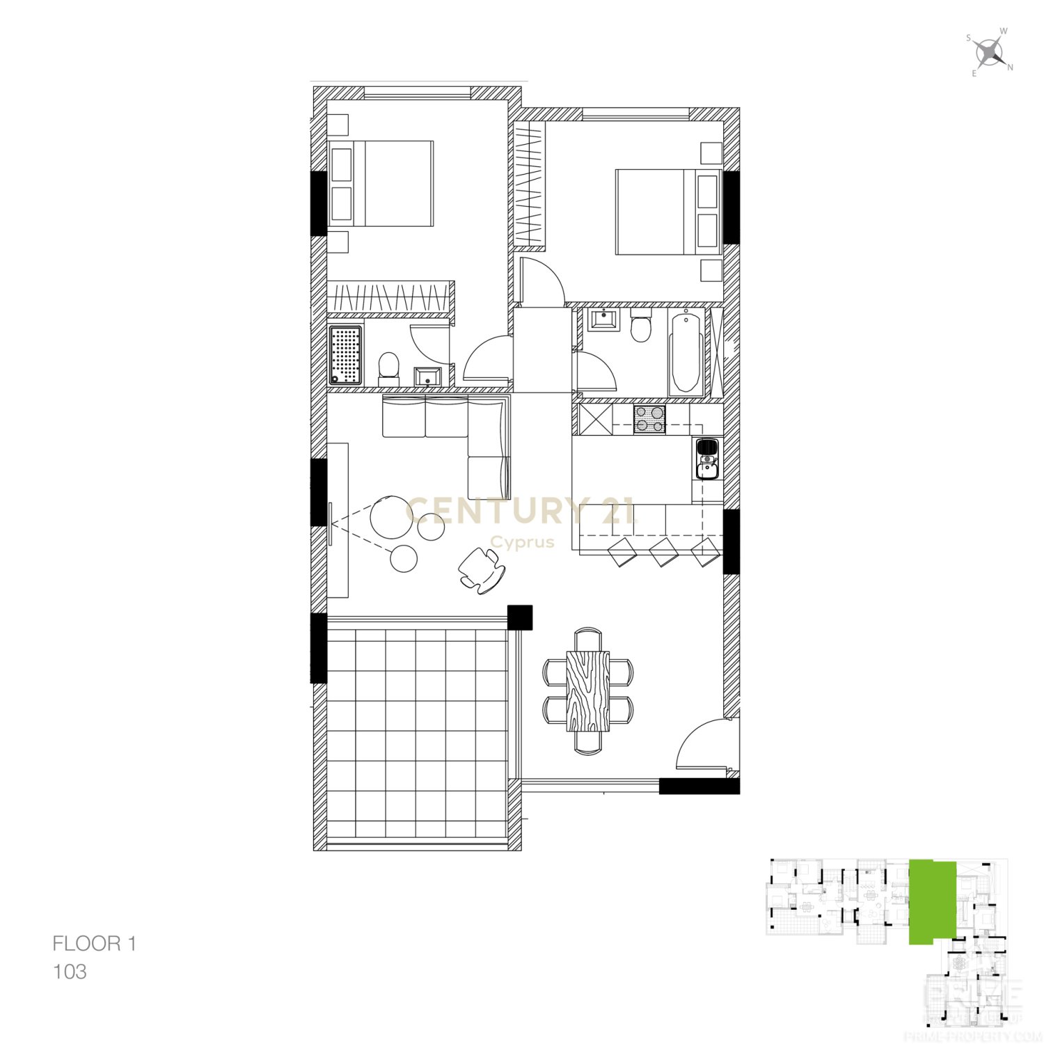 2 bedrooms Apartment in Germasogeia, Limassol, Cyprus No. 55991