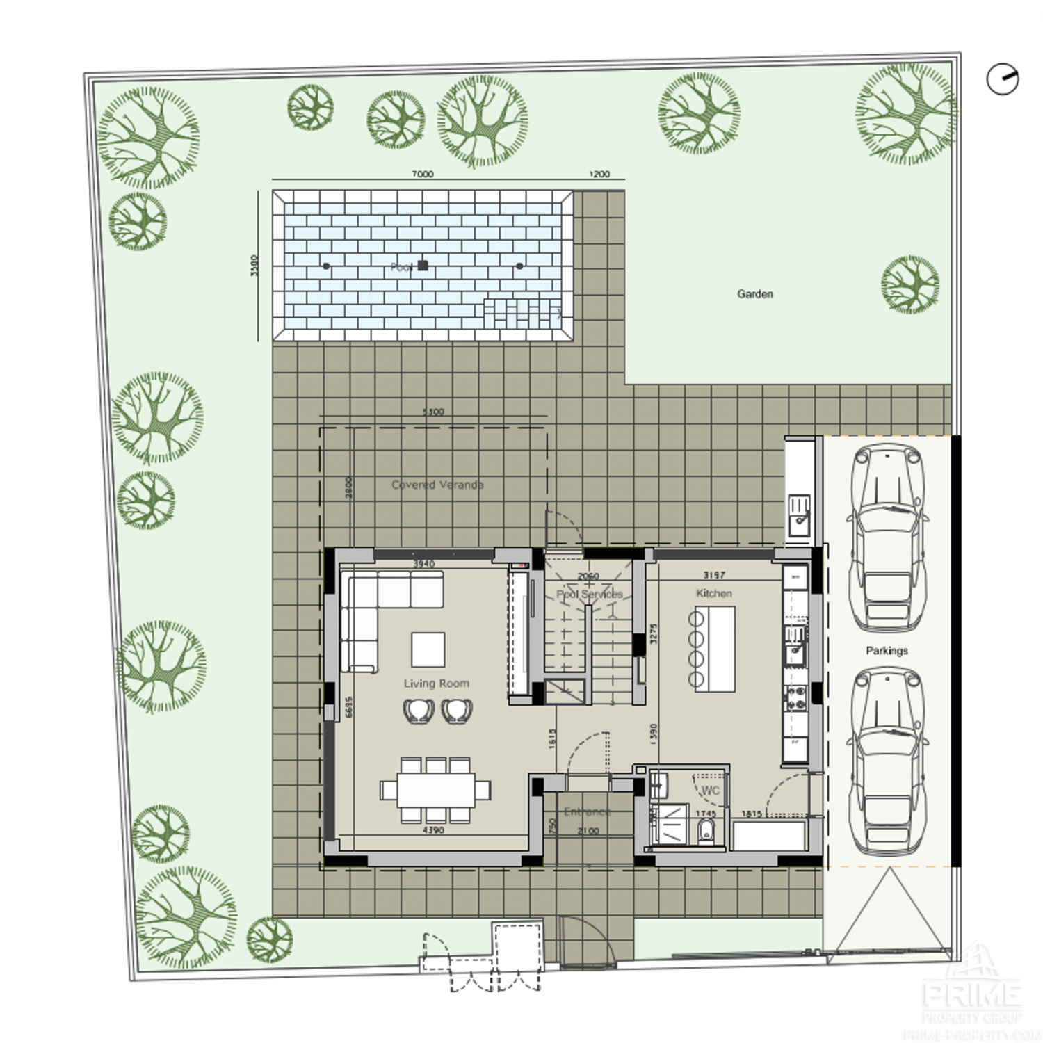 5 chambres Villa à Oroklini, Larnaka, Chypre No. 26703