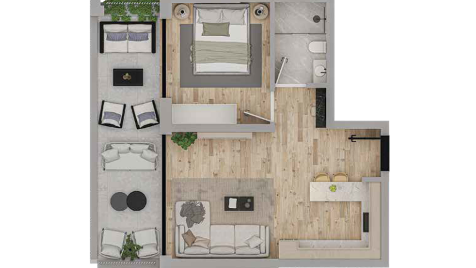 1 chambre Appartement à Livadia, Larnaka, Chypre No. 30509