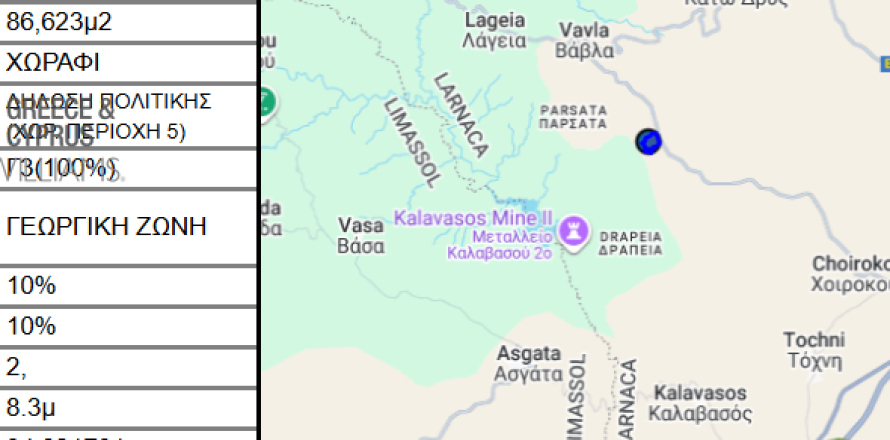 86623m2 Land in Ora, Larnaka,  No. 40189