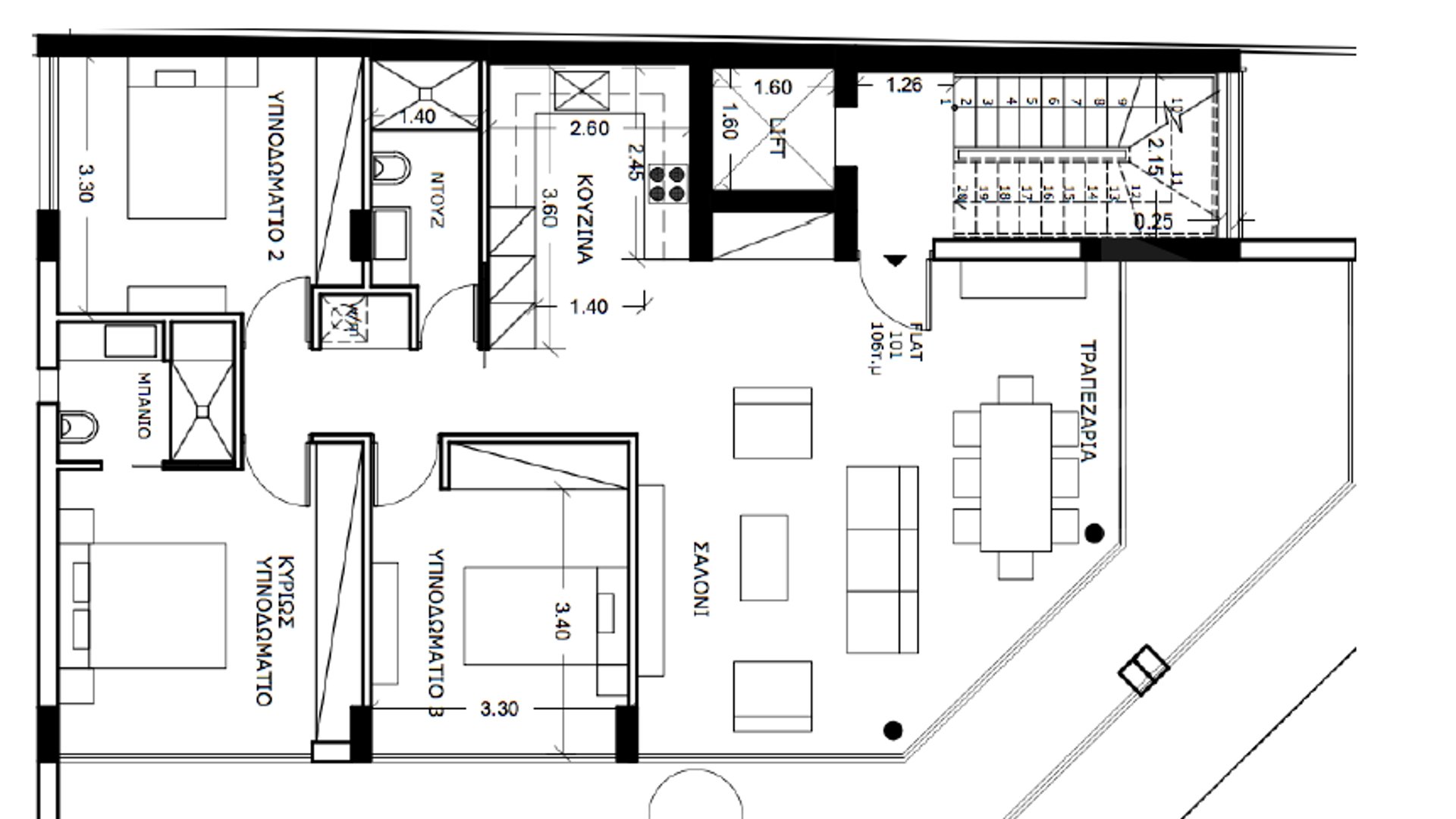 3 dormitorios Ático en Neapolis, Limassol, Chipre No. 28676