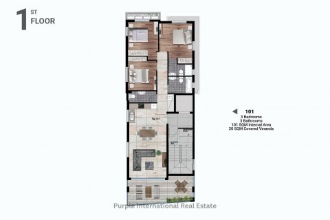 Квартира с 3 спальнями в Ларнака, Кипр № 37302 8