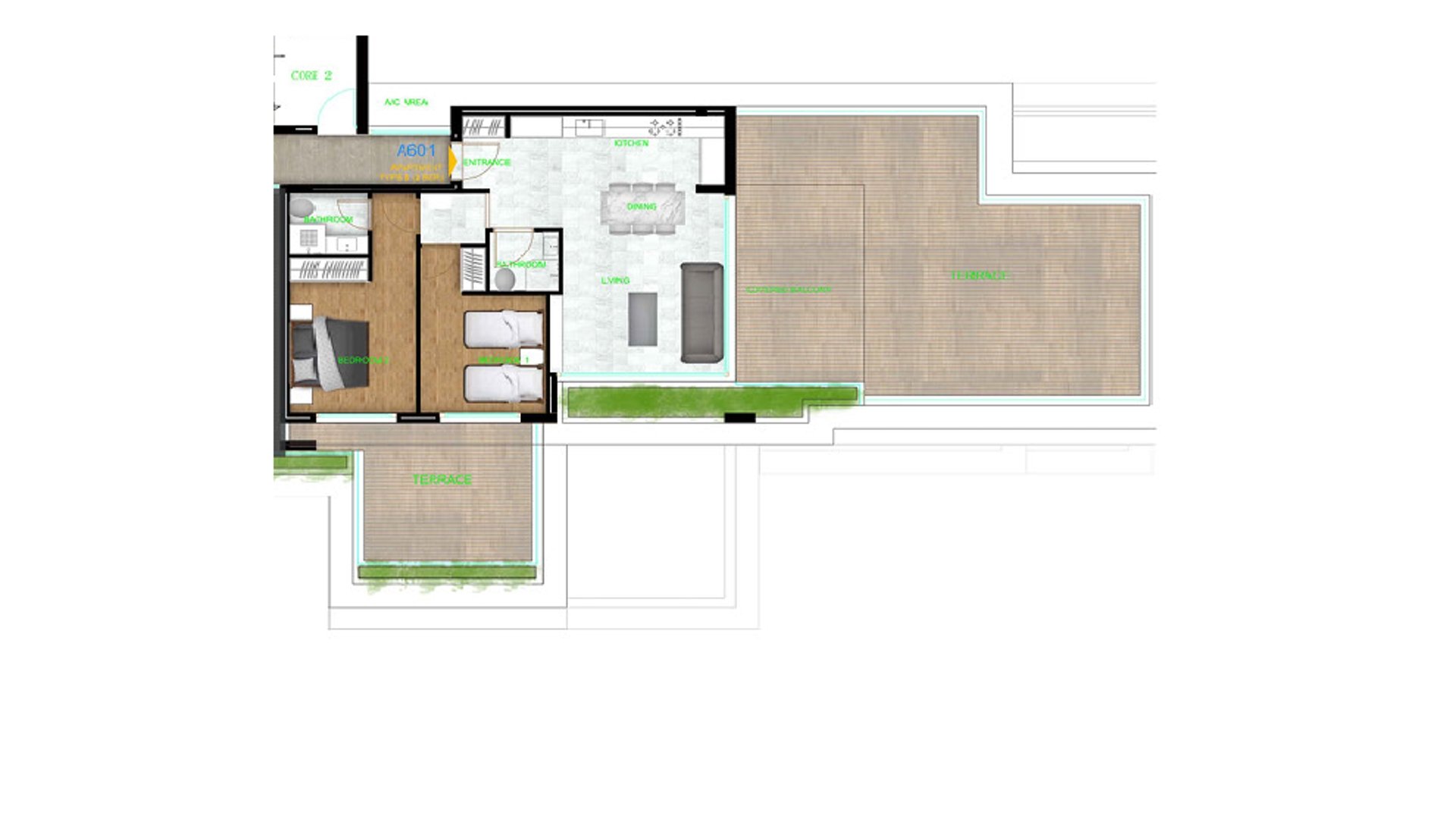 2 chambres Appartement à Larnaca, Larnaka, Chypre No. 26542