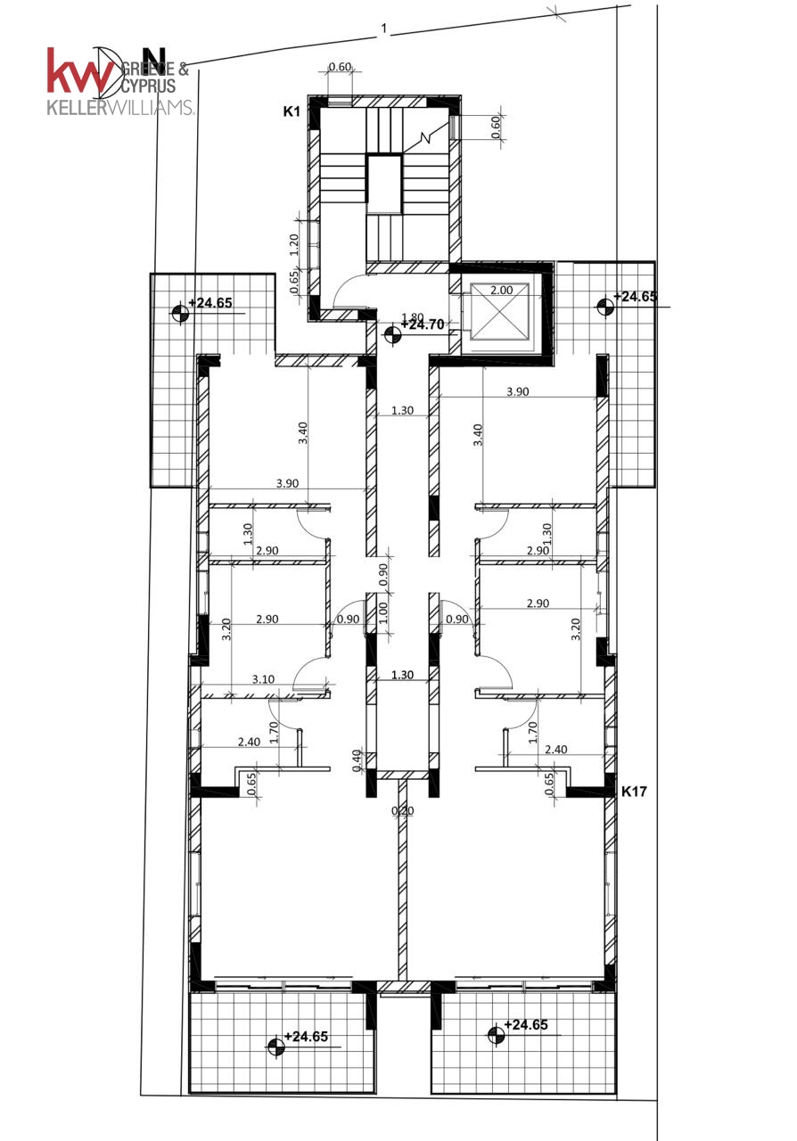 Квартира с 2 спальнями в Ларнака, Кипр № 40465