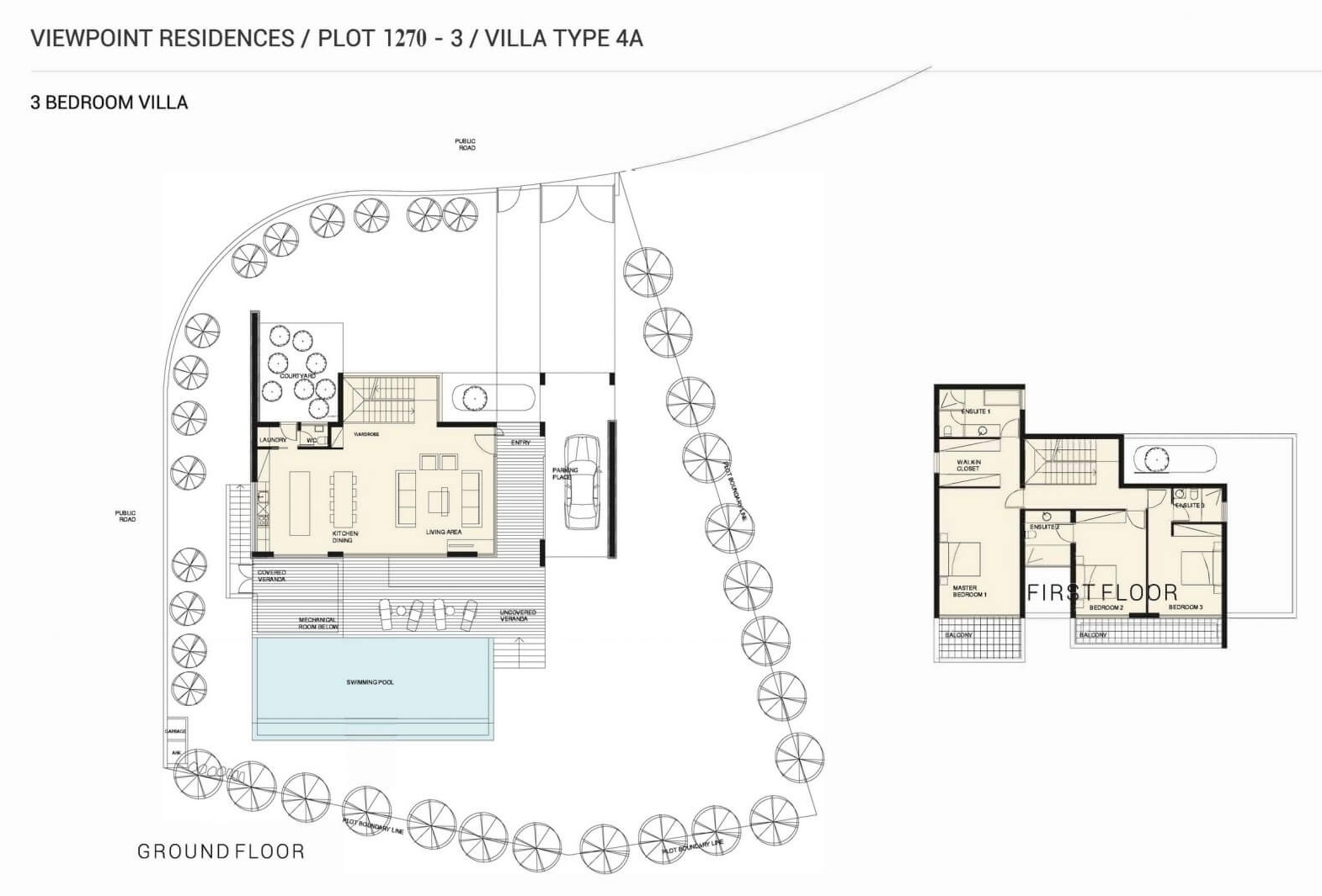 3 dormitorios Villa en Viewpoint Hills Pegeia, Paphos, Chipre No. 9225