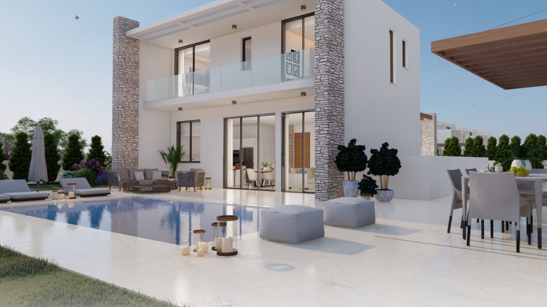 Вилла с 4 спальнями в Хлорака, Пафос, Кипр № 26278