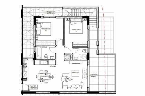 2 bedrooms Penthouse in Aradippou, Larnaka, Cyprus No. 27011