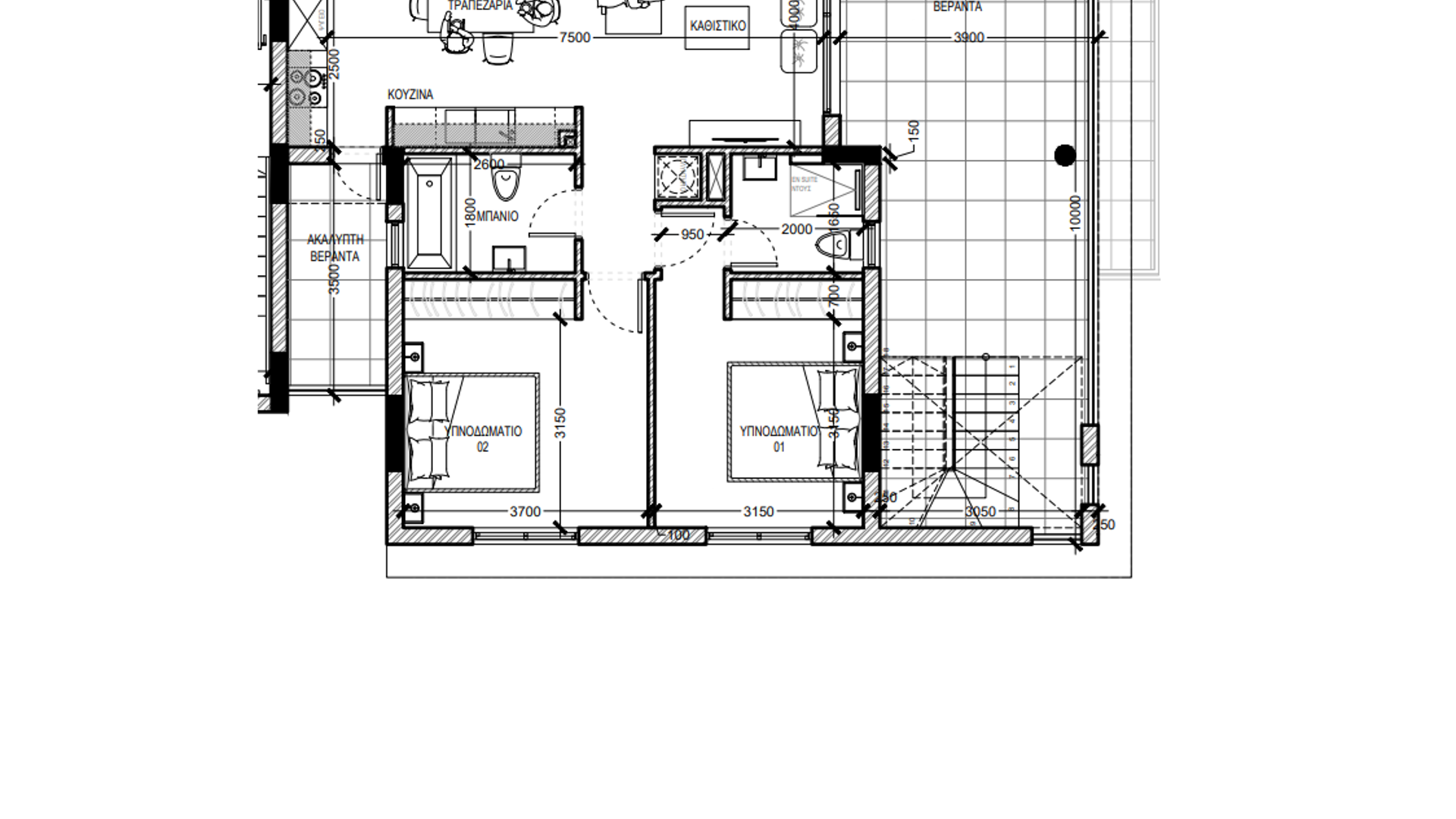 2 bedrooms Penthouse in Aradippou, Larnaka, Cyprus No. 27016