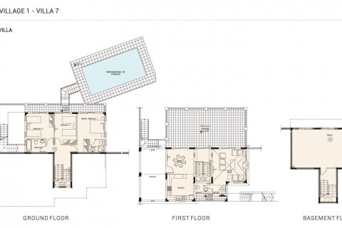 Villa floor plan «3BR-7», 3 bedrooms in Agnades Village