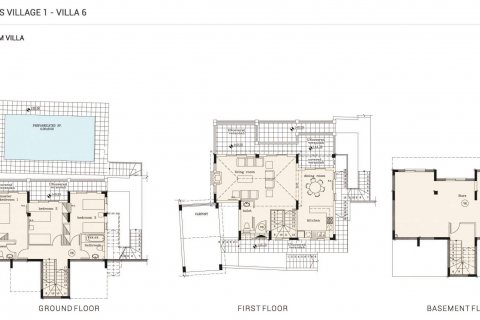Villa floor plan «3BR-6», 3 bedrooms in Agnades Village