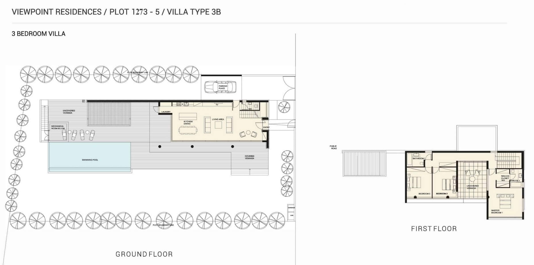 3 dormitorios Villa en Viewpoint Hills Pegeia, Paphos, Chipre No. 9233