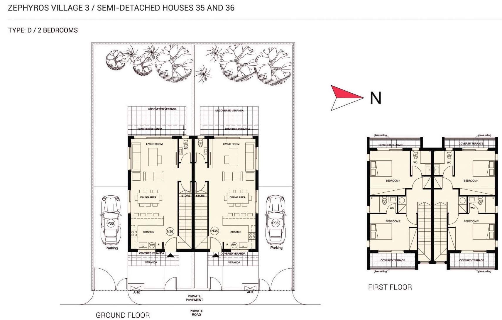 2 dormitorios Maisonette en Zephyros Village 3 Mandria, Paphos, Chipre No. 9114