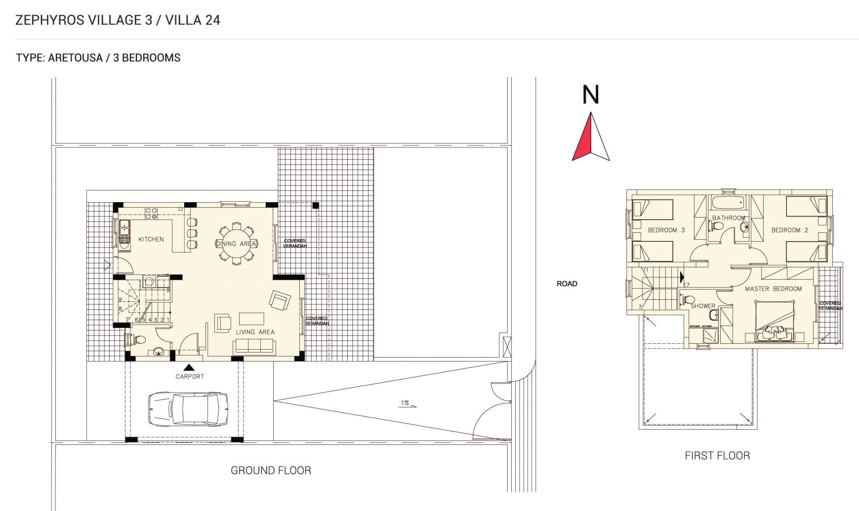 3 bedrooms Villa in Zephyros Village 3 Mandria, Paphos, Cyprus No. 9118