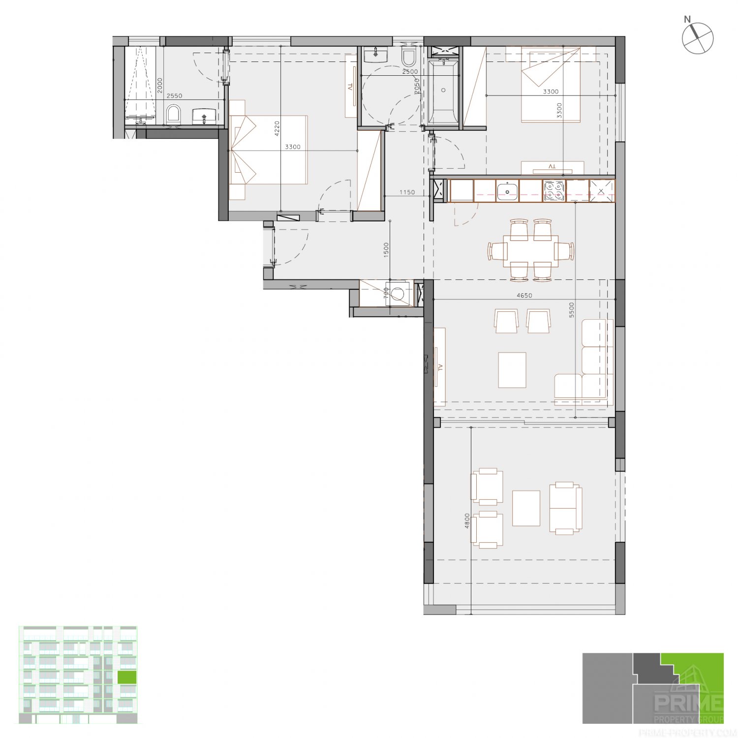 2 chambres Appartement à Potamos tis Germasogeias, Germasogeia, Limassol, Chypre No. 4577