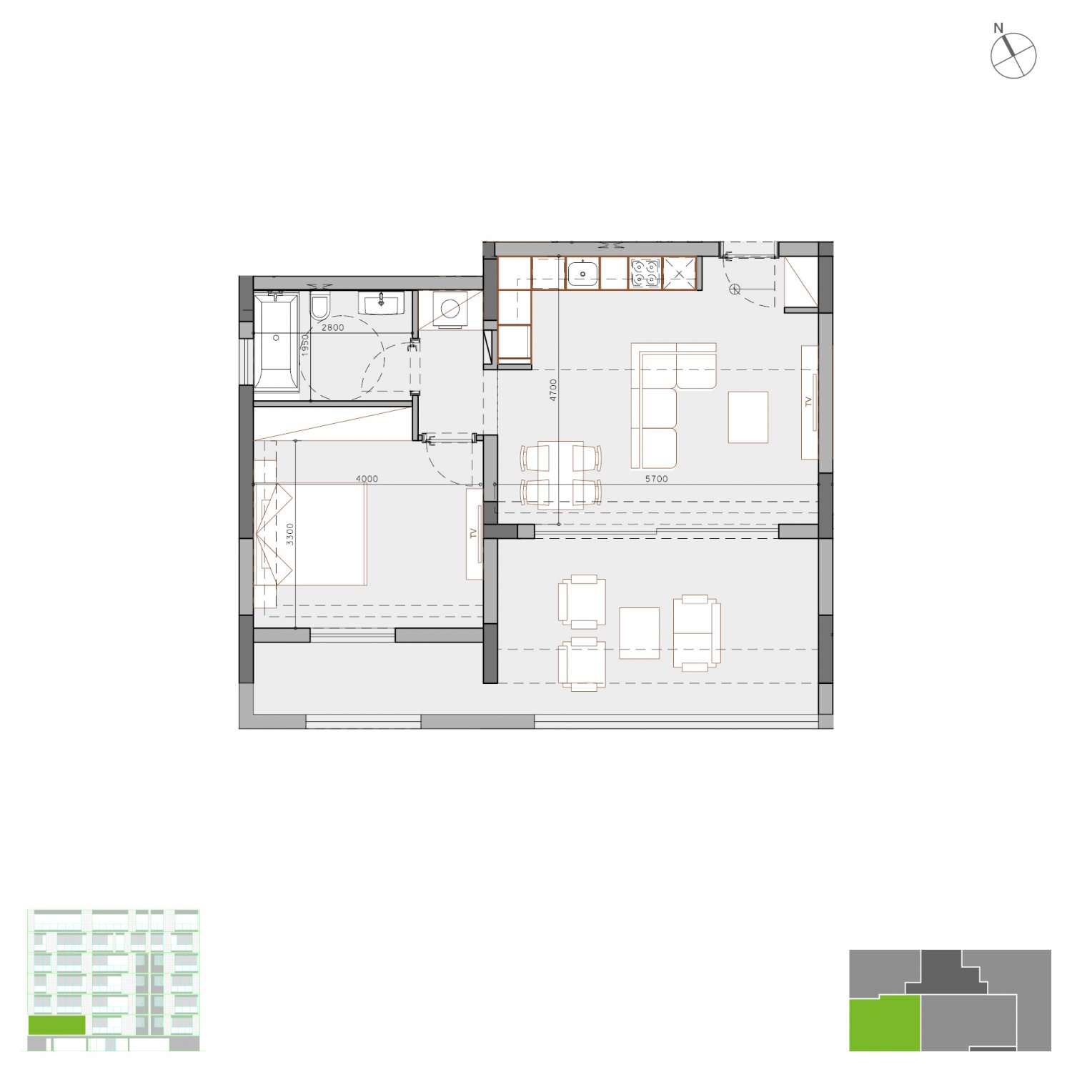 2 chambres Appartement à Rosa Dei Venti Germasogeia, Limassol, Chypre No. 24366