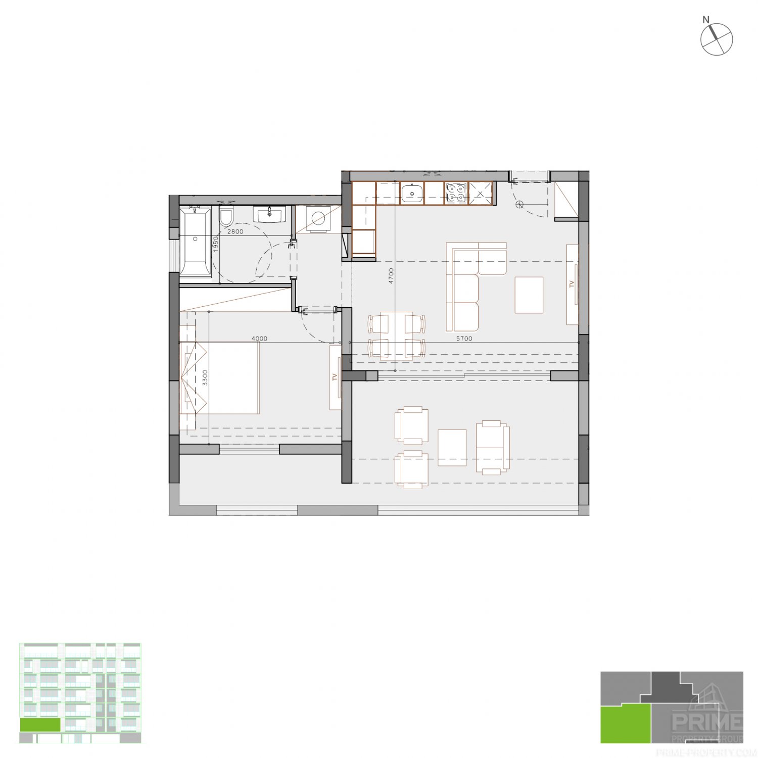 1 chambre Appartement à Potamos tis Germasogeias, Germasogeia, Limassol, Chypre No. 4574
