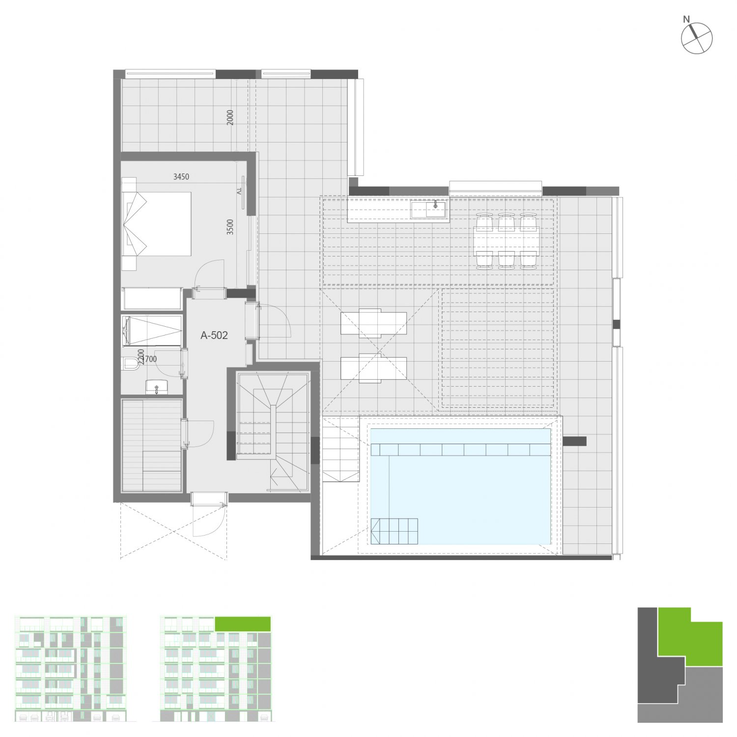 4 chambres Penthouse à Rosa Dei Venti Germasogeia, Limassol, Chypre No. 4573