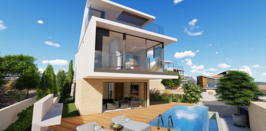 Вилла с 3 спальнями в Пафос, № 38810