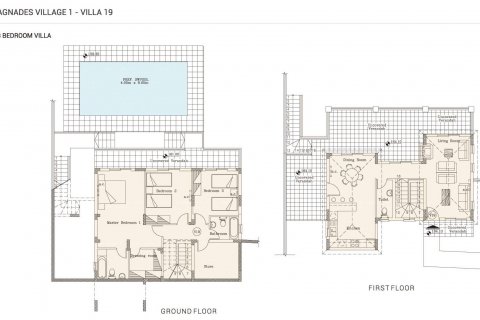 Villa floor plan «3BR-15», 3 bedrooms in Agnades Village
