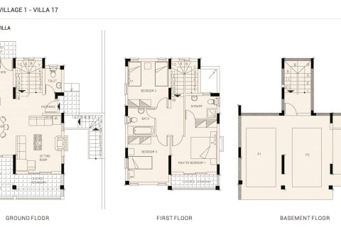 Villa floor plan «3BR-13», 3 bedrooms in Agnades Village