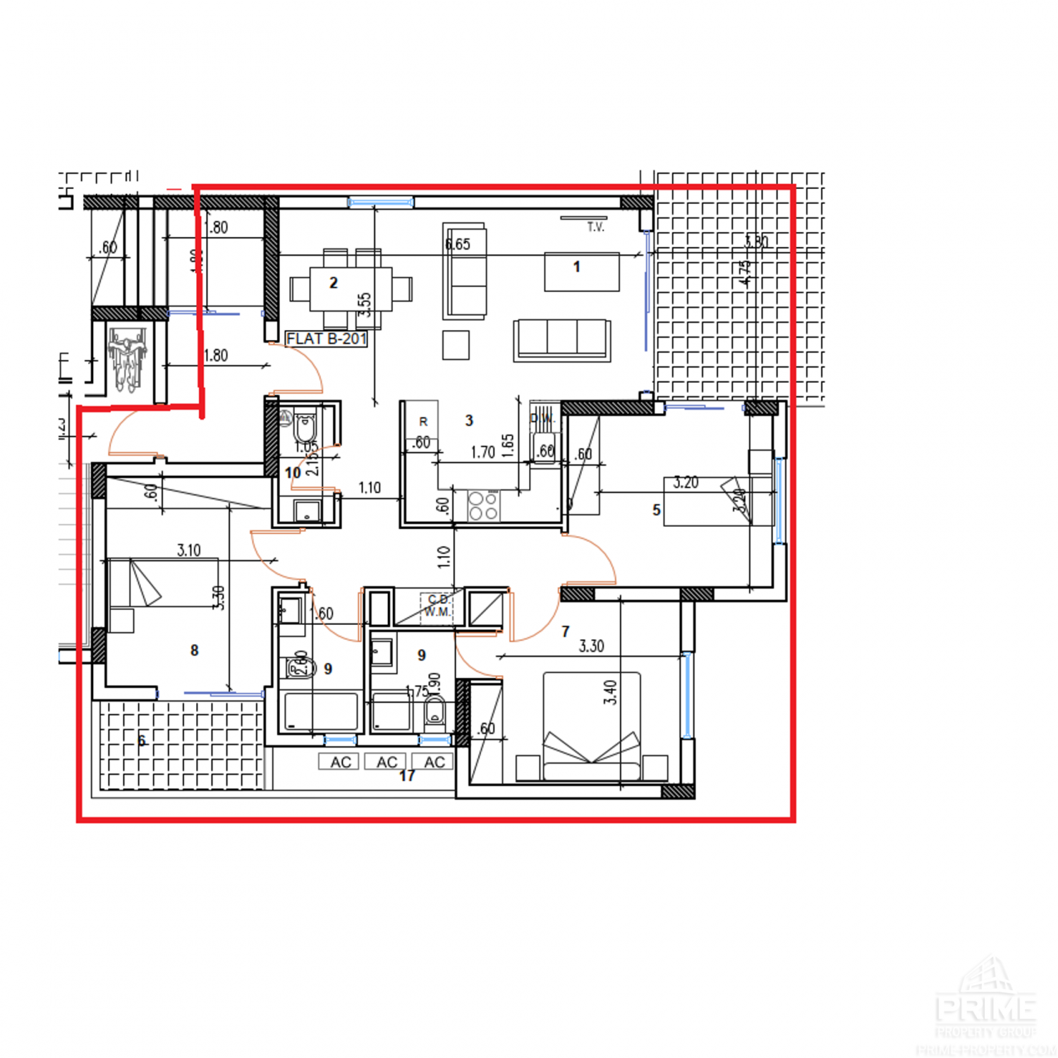 3 chambres Appartement à Larnaca, Larnaka, Chypre No. 26501