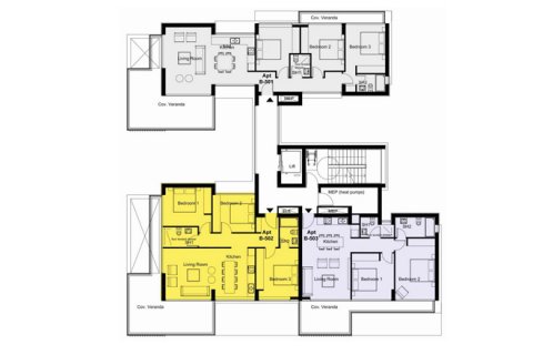 Apartment floor plan «3BR-4», 3 bedrooms in Galaxy Residences
