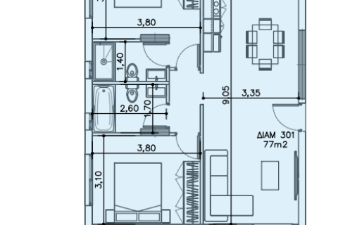 2 dormitorios Apartamento en Agios Mamas, Limassol,  No. 50534 15