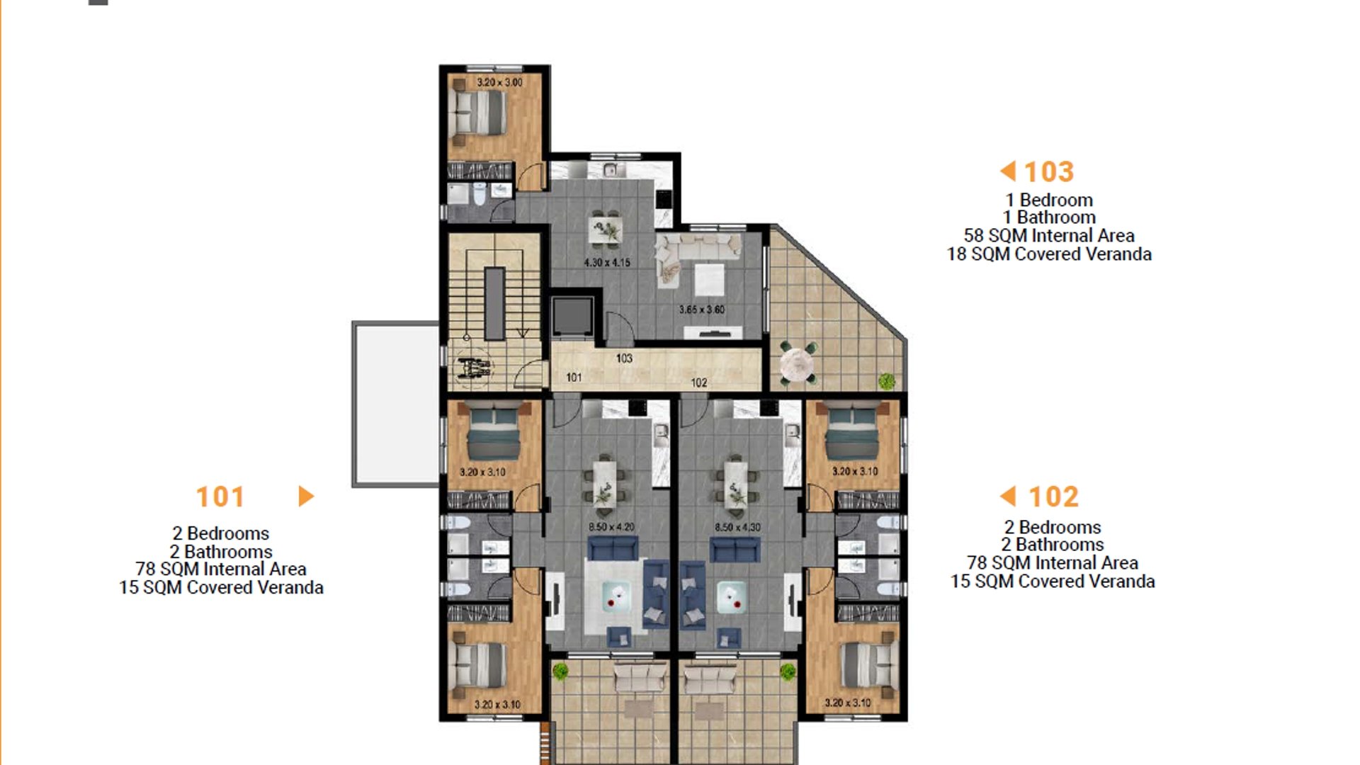 2 chambres Appartement à Limassol, Chypre No. 28846
