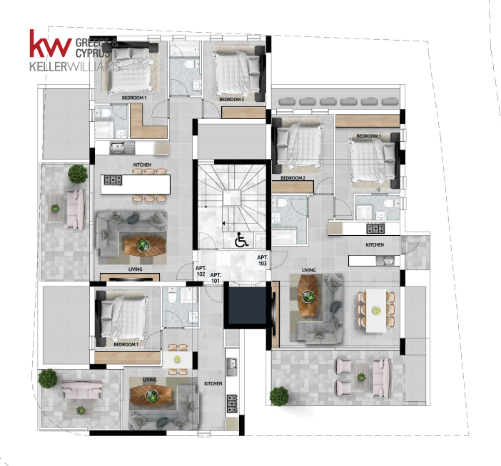 2 bedrooms Apartment in Larnaca, Larnaka, Cyprus No. 39780