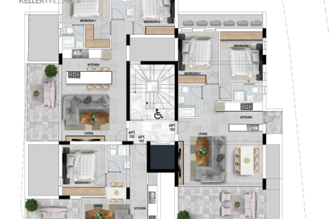 Квартира с 2 спальнями в Ларнака,  № 39780 14