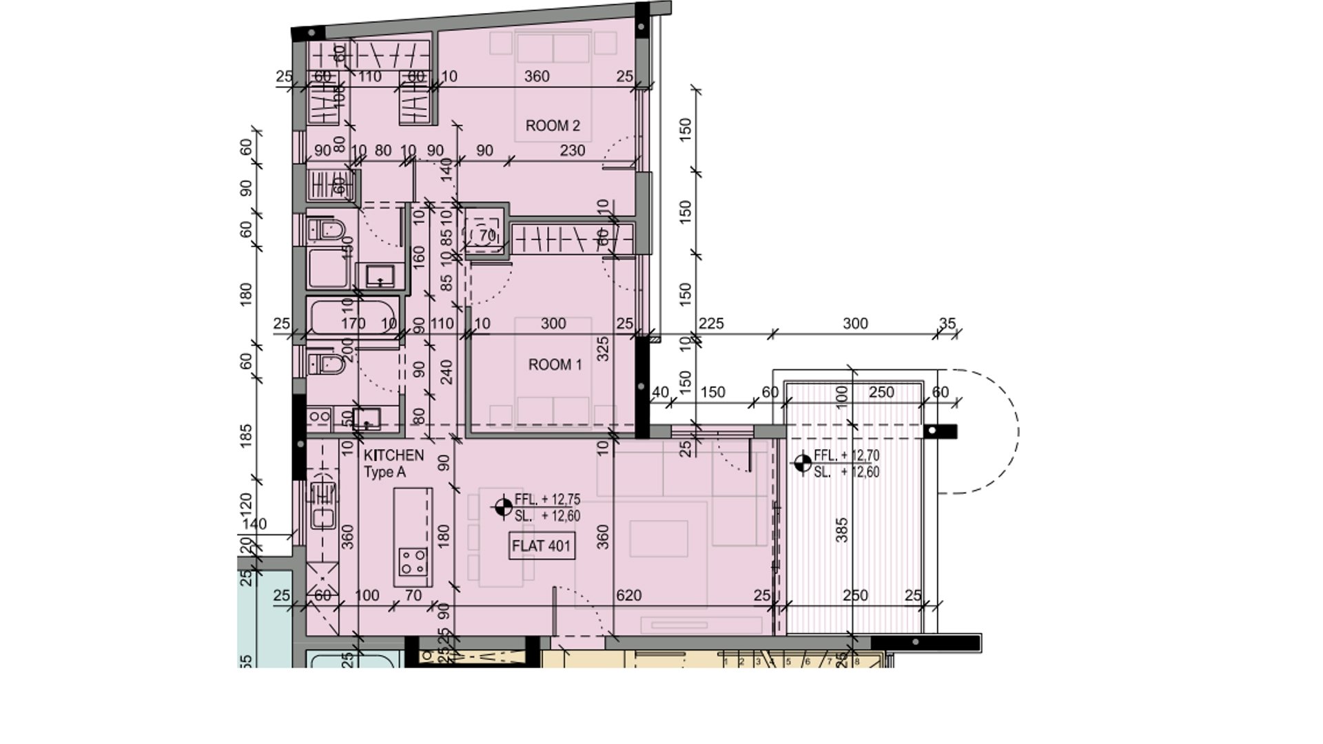 2 chambres Appartement à Larnaca, Larnaka, Chypre No. 26561