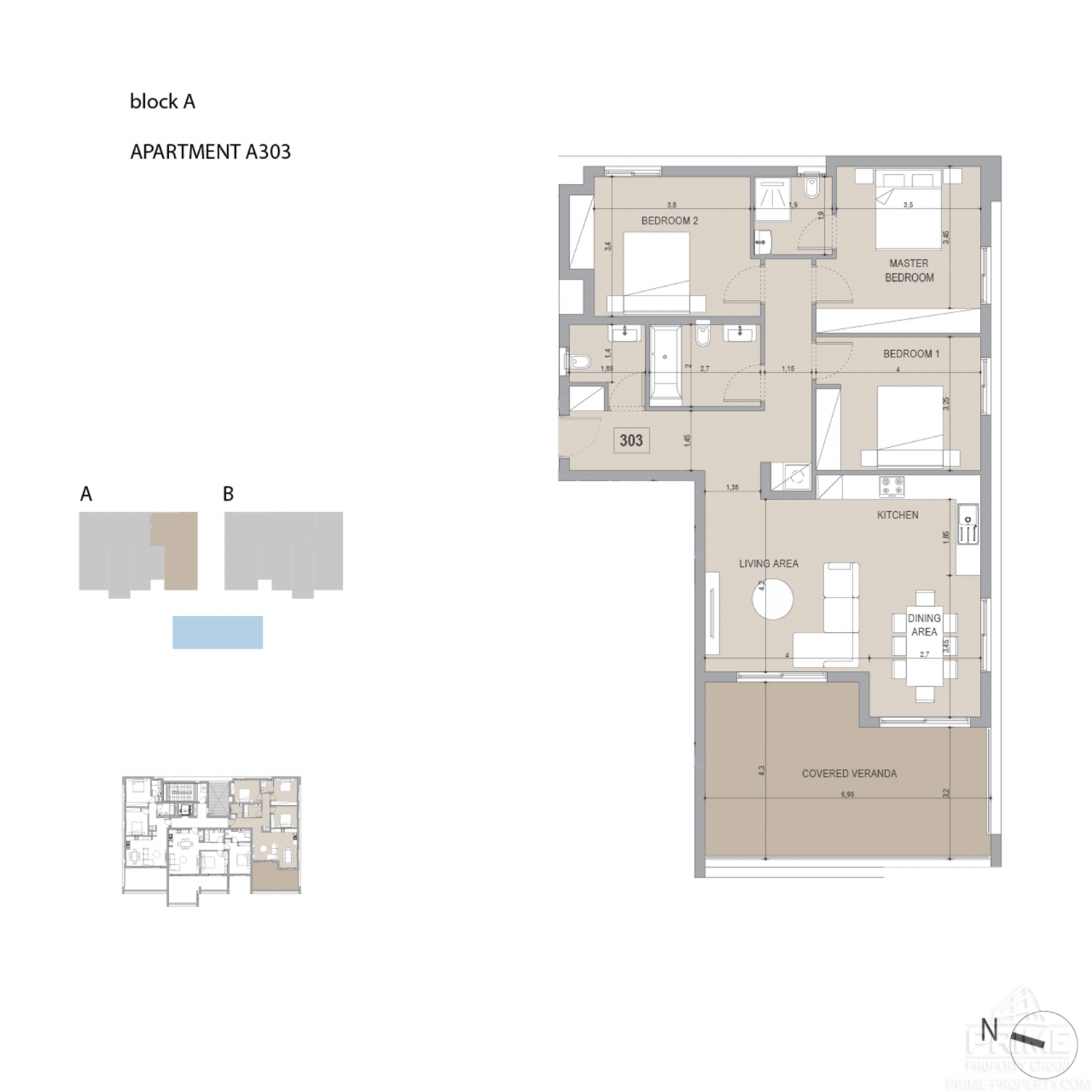 3 chambres Appartement à Potamos tis Germasogeias, Germasogeia, Limassol, Chypre No. 26600