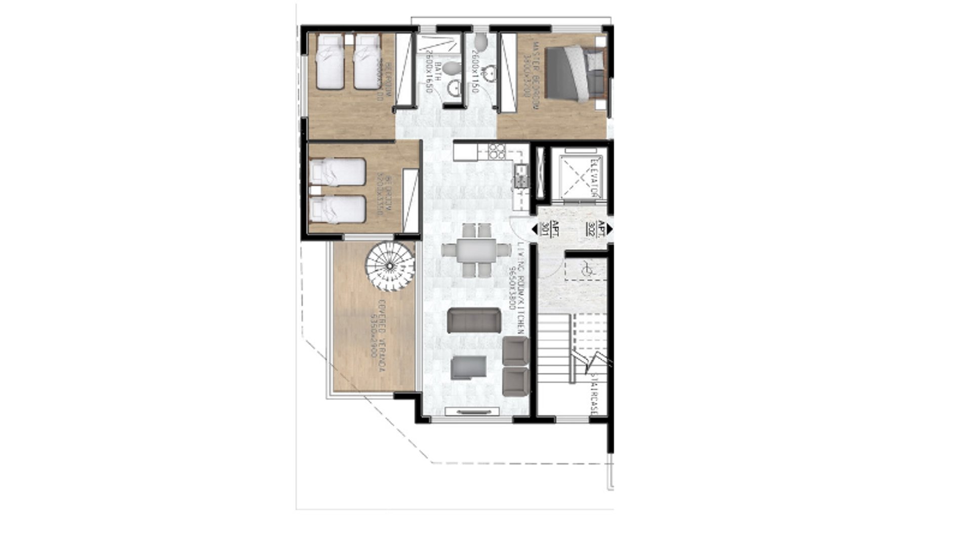 3 chambres Penthouse à Larnaca, Larnaka, Chypre No. 26602