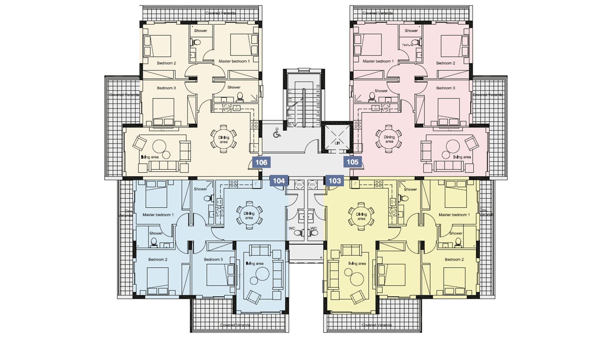 3 dormitorios Apartamento en Onero Residences Paphos, Chipre No. 4507
