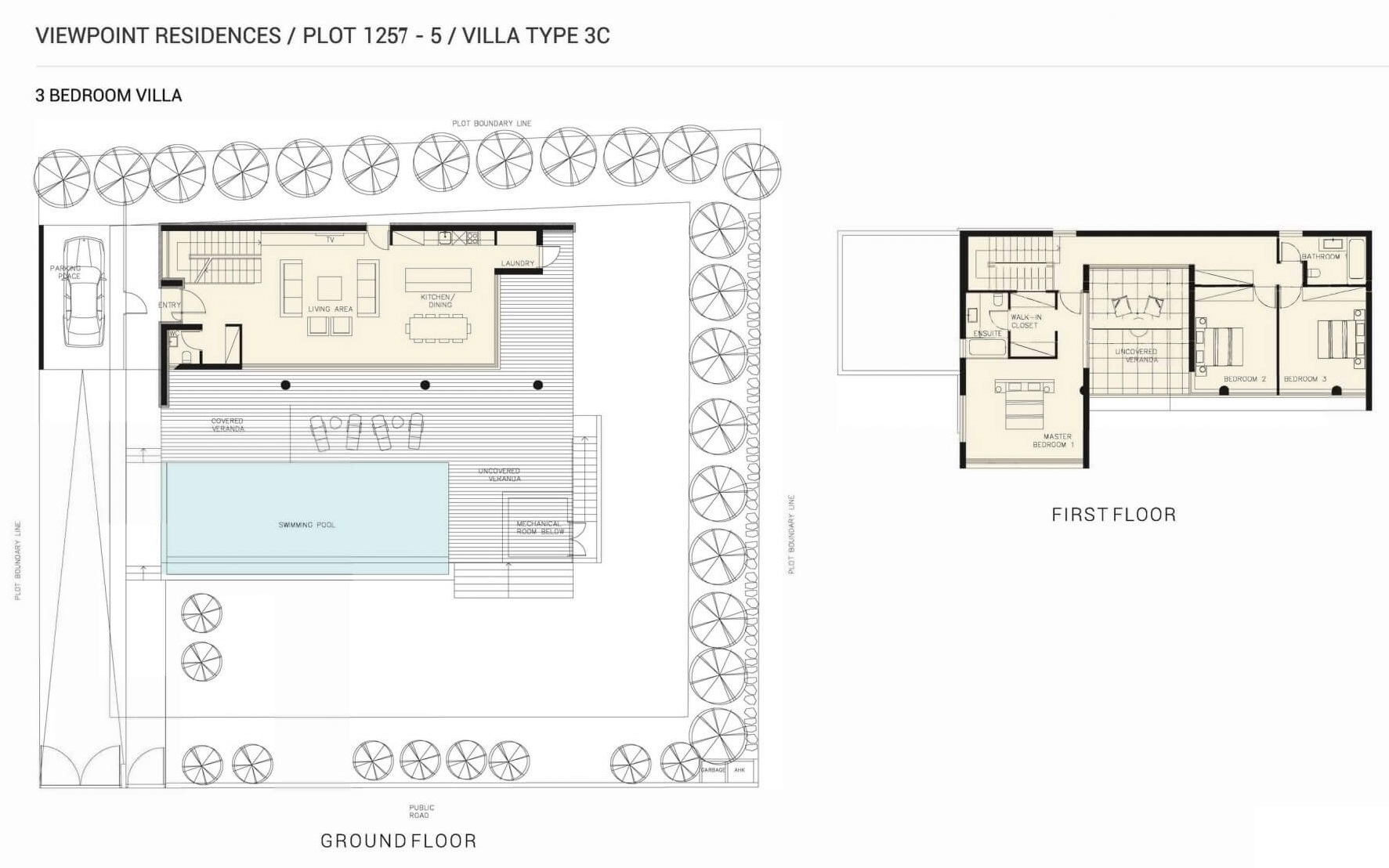 3 dormitorios Villa en Viewpoint Hills Pegeia, Paphos, Chipre No. 9211