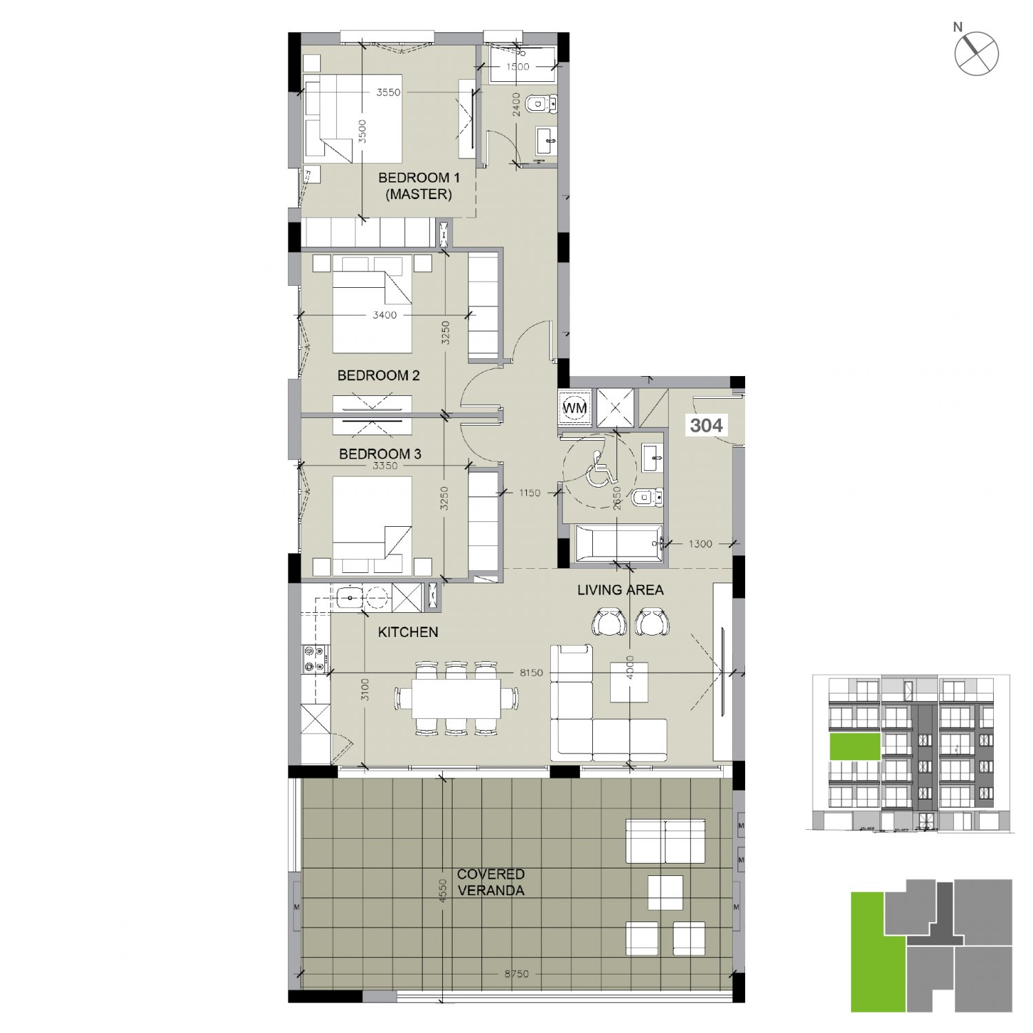 3 chambres Appartement à Lake View Residence Kato Polemidia, Limassol, Chypre No. 24263