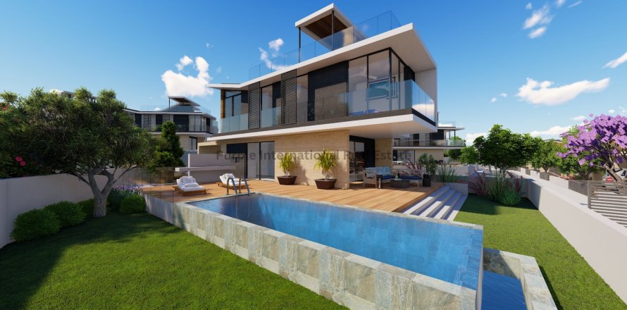 Вилла с 4 спальнями в Пафос,  № 35065