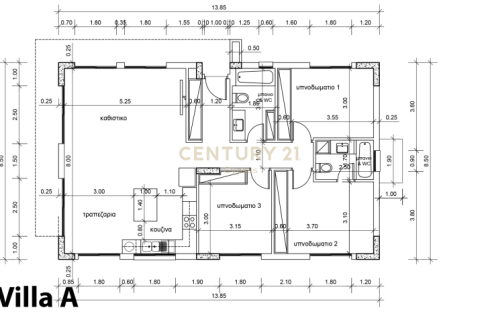 Вилла с 3 спальнями в Пареклисия, Лимасол, № 53899 11