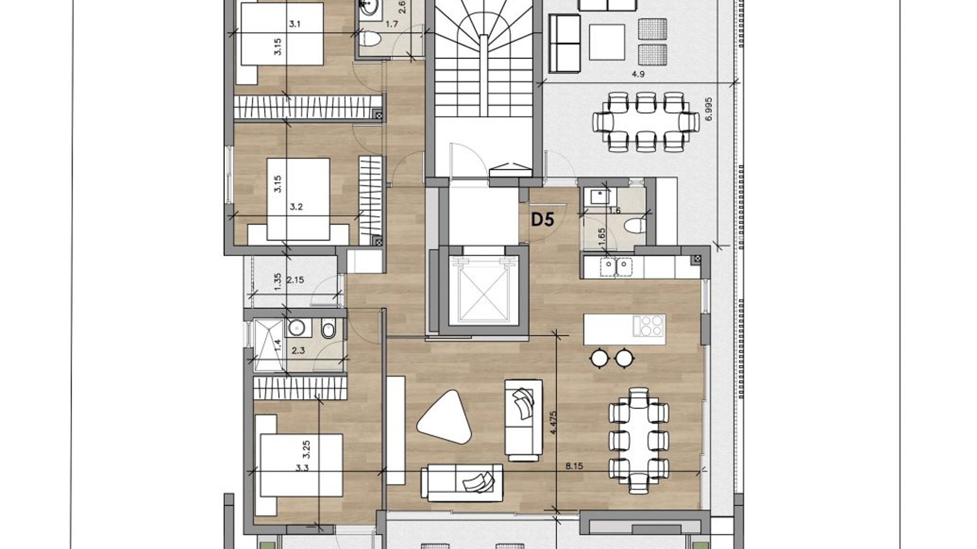 3 chambres Appartement à Agios Nektarios, Limassol, Chypre No. 26358