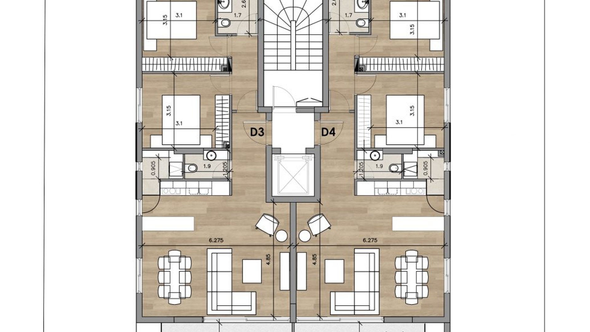 3 chambres Appartement à Agios Nektarios, Limassol, Chypre No. 26358