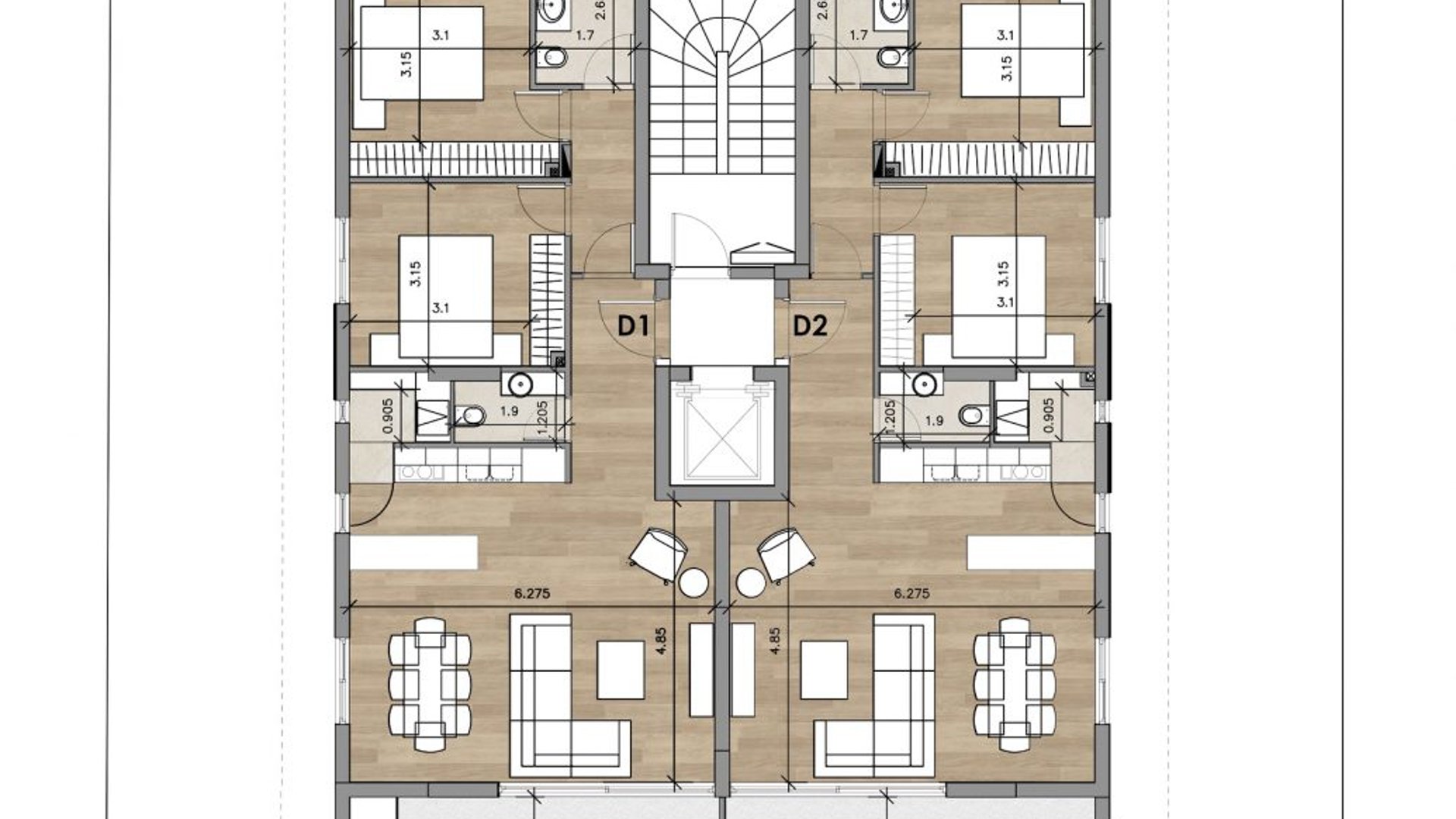 3 chambres Appartement à Agios Nektarios, Limassol, Chypre No. 26358