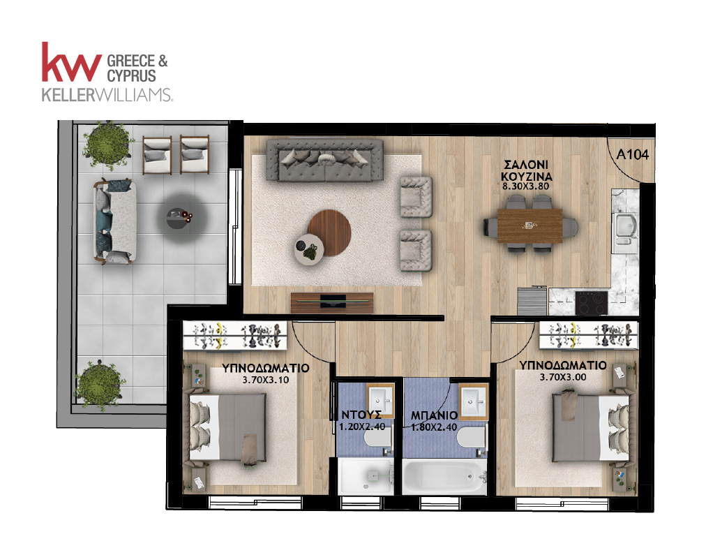 2 bedrooms Apartment in Paralimni, Ammochostos, Cyprus No. 50954